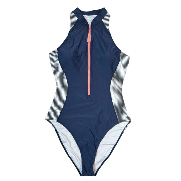 NWOT Southern Tide Seersucker Zip Front One-Piece - Picture 5 of 13